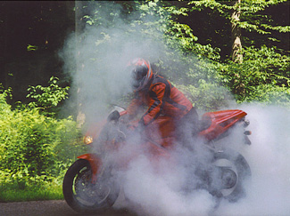 Ducati burn-outs